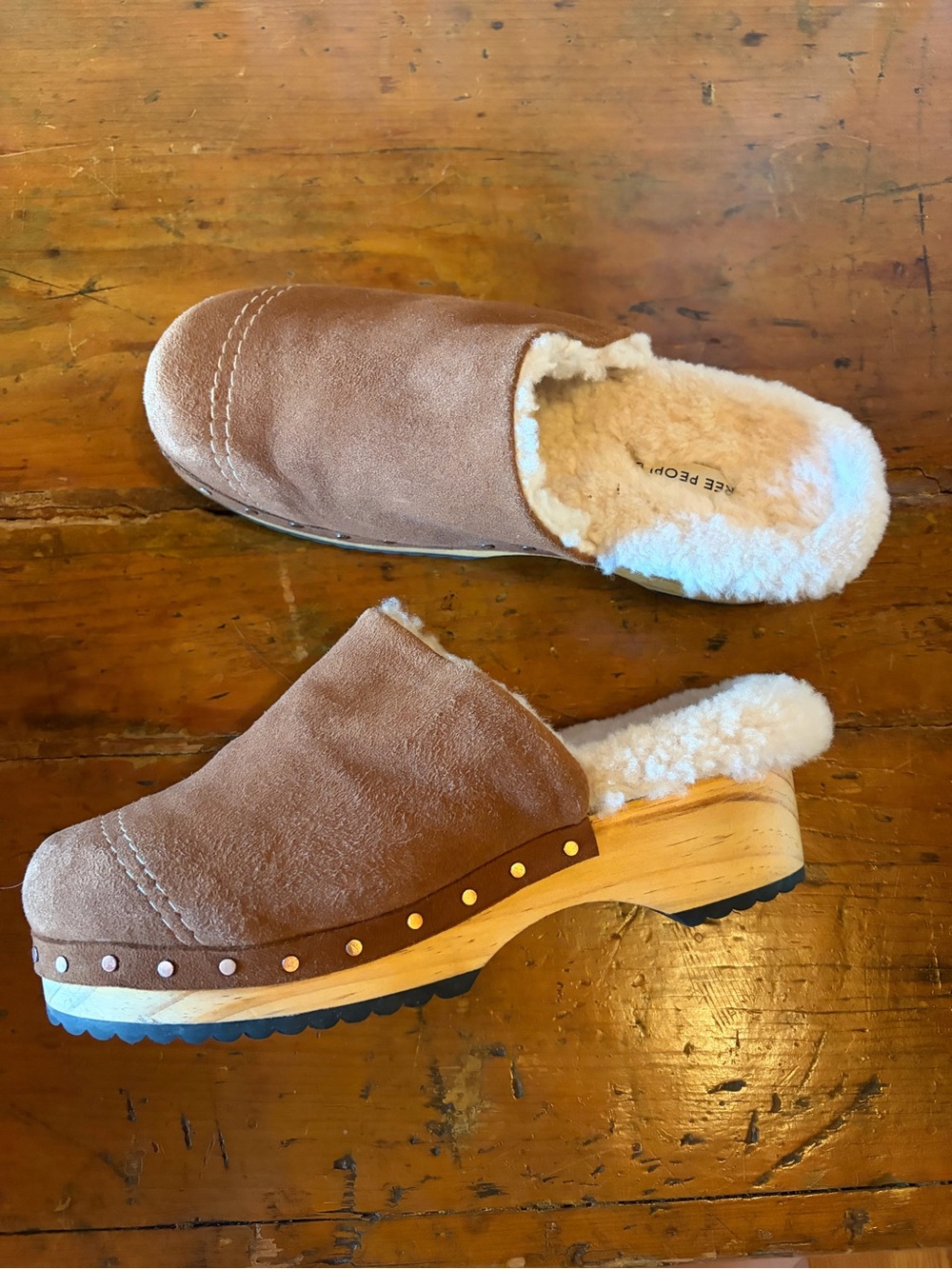 Free People Shearling Clogs - Picture 1 of 3